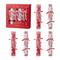 Glitzhome® 12PK 1.25"D x 10"H Christmas Snowflake with Bow Party Cracker with Gift Contents